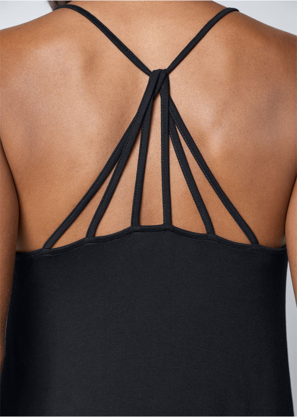 Venus Back Detail Top in Black