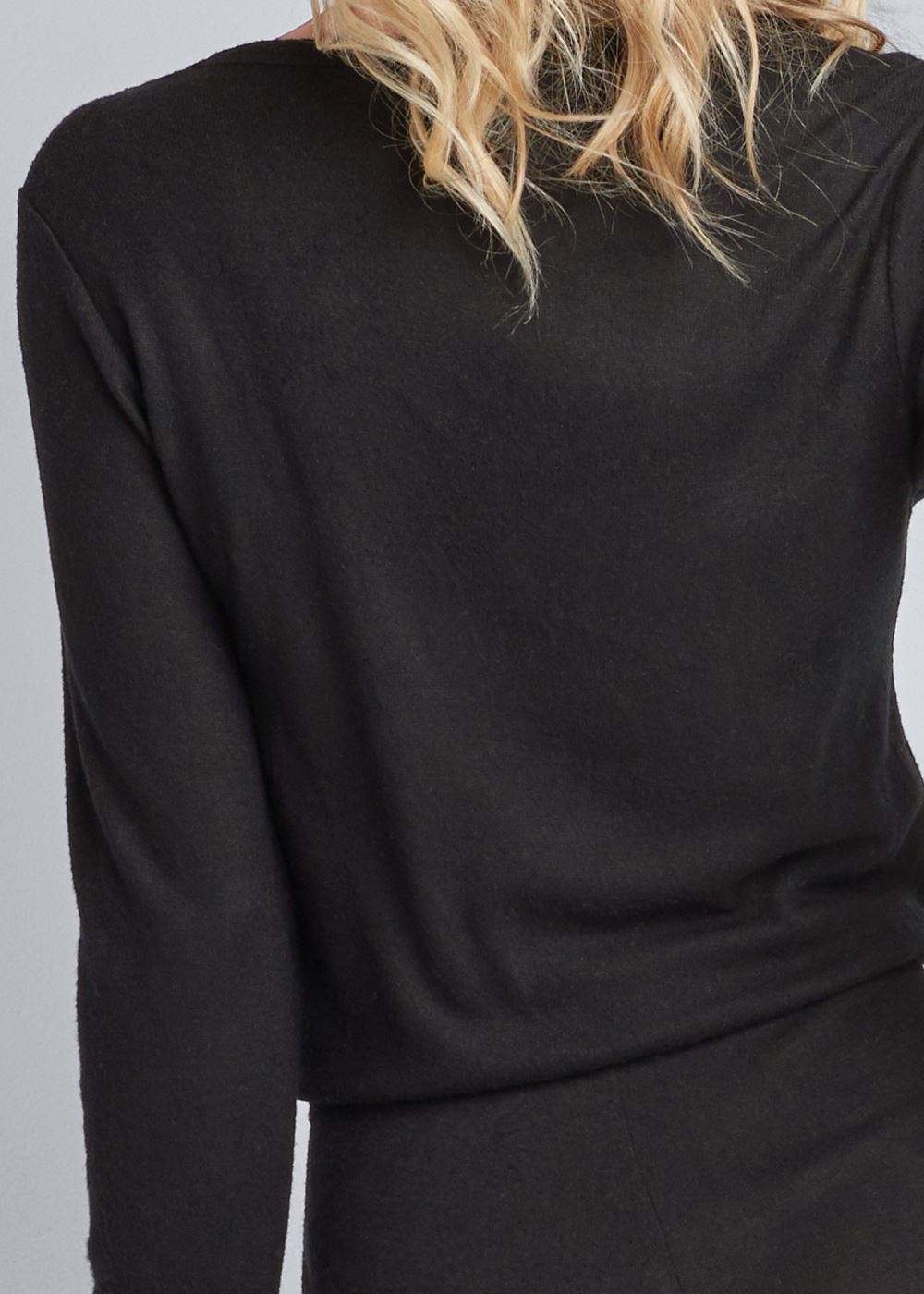 Venus Cozy Hacci Lace-Up Jumpsuit in Black