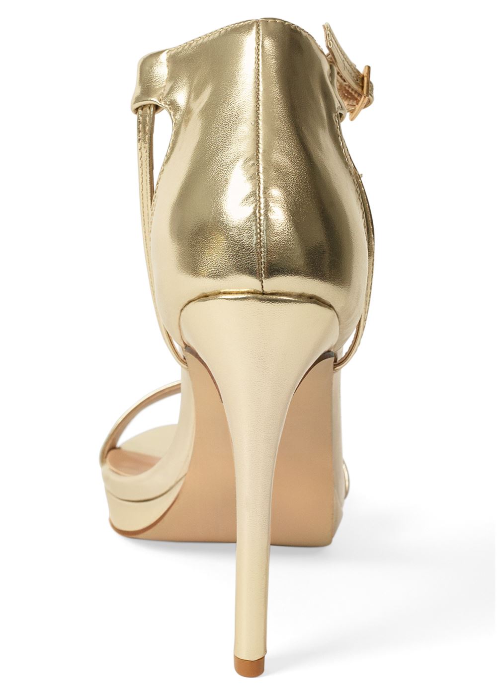 Venus T-Strap Heels in Gold