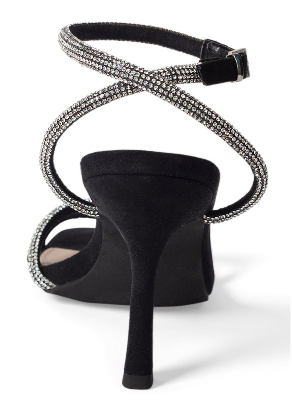 Venus Embellished Twist Heels in Black