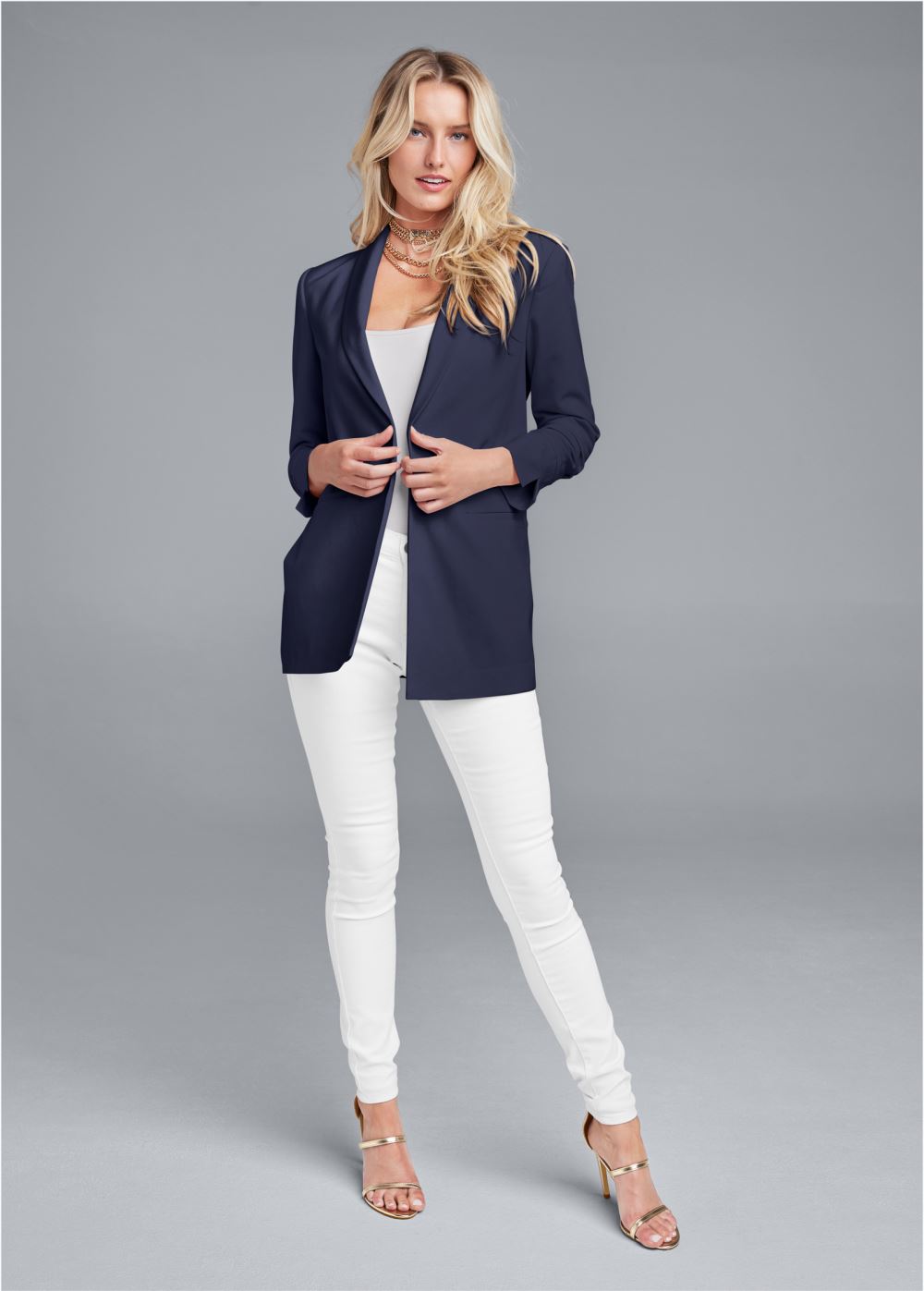 Venus Boyfriend Blazer in Navy