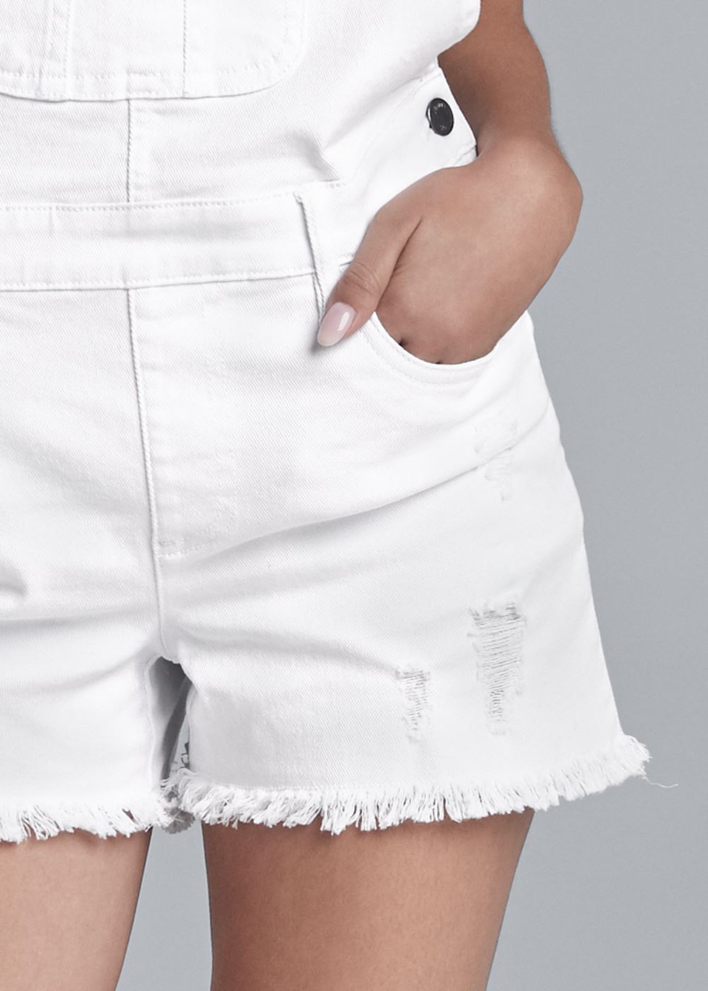 Venus Denim Overalls in White Denim