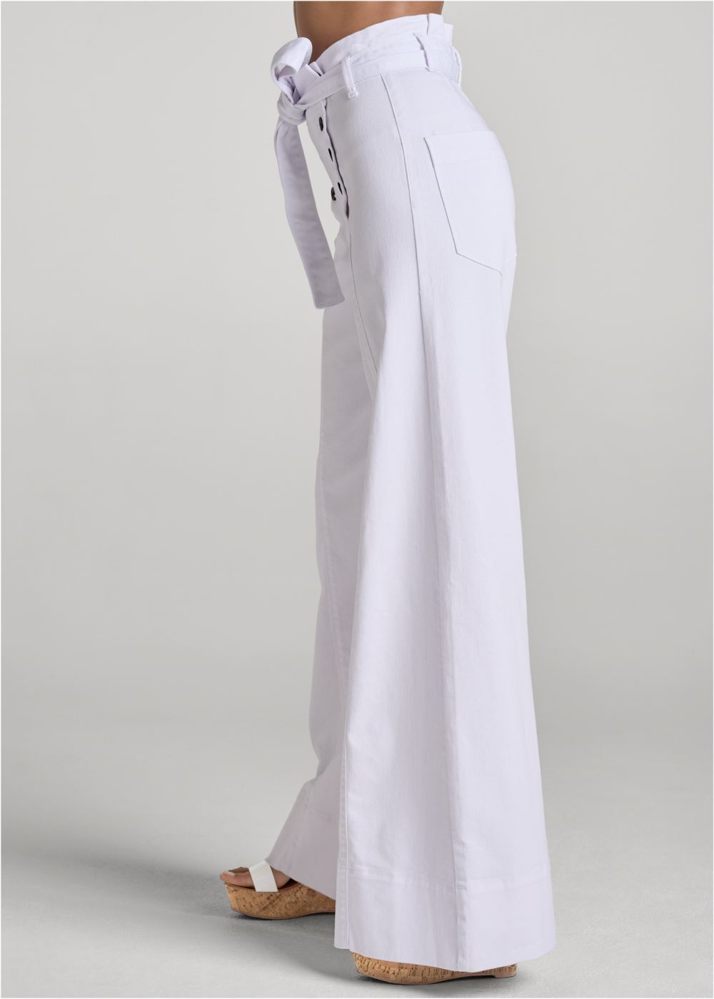 Venus Flare Leg High Waist Jeans in White Denim