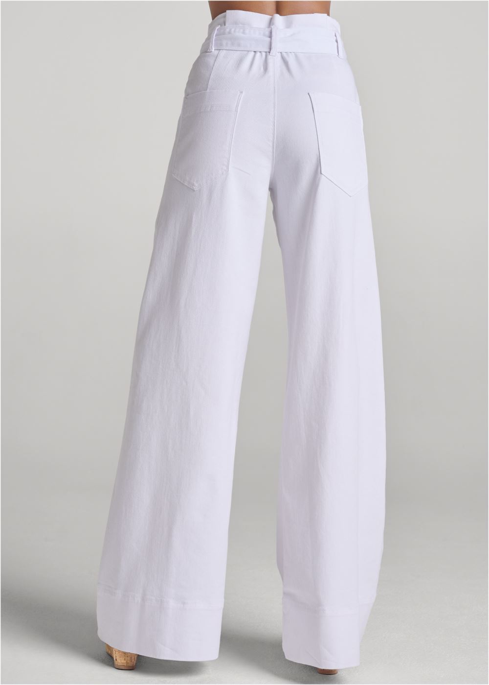 Venus Flare Leg High Waist Jeans in White Denim