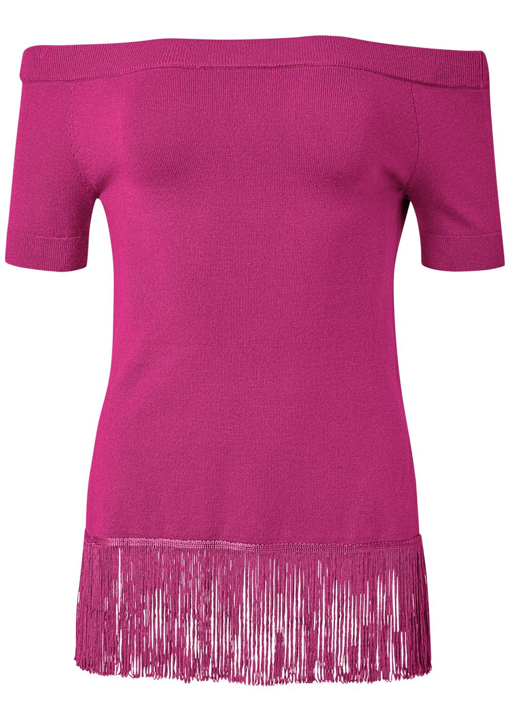 Venus VENUS | Off-The-Shoulder Sweater in Fuchsia