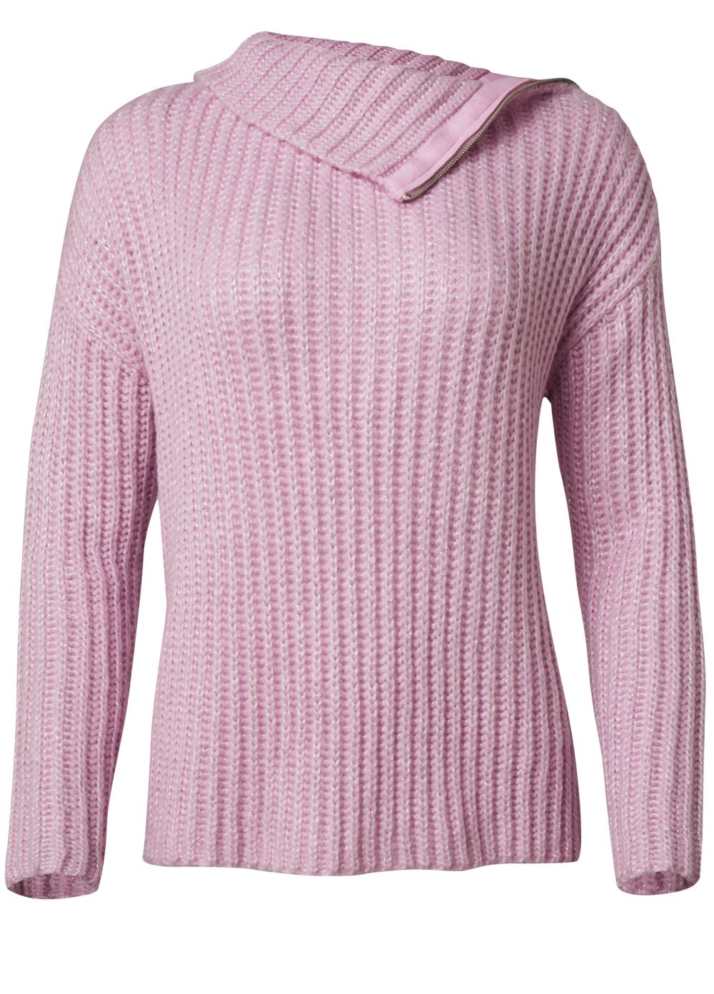 Venus VENUS | Zipper Detail Sweater in Pink