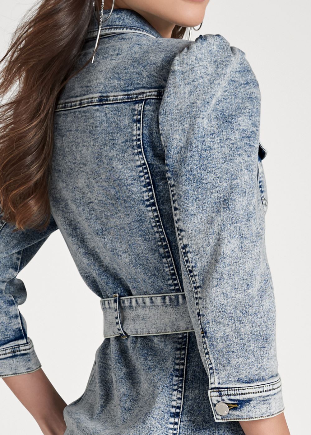 Venus Button-Up Denim Dress - Cool Wash