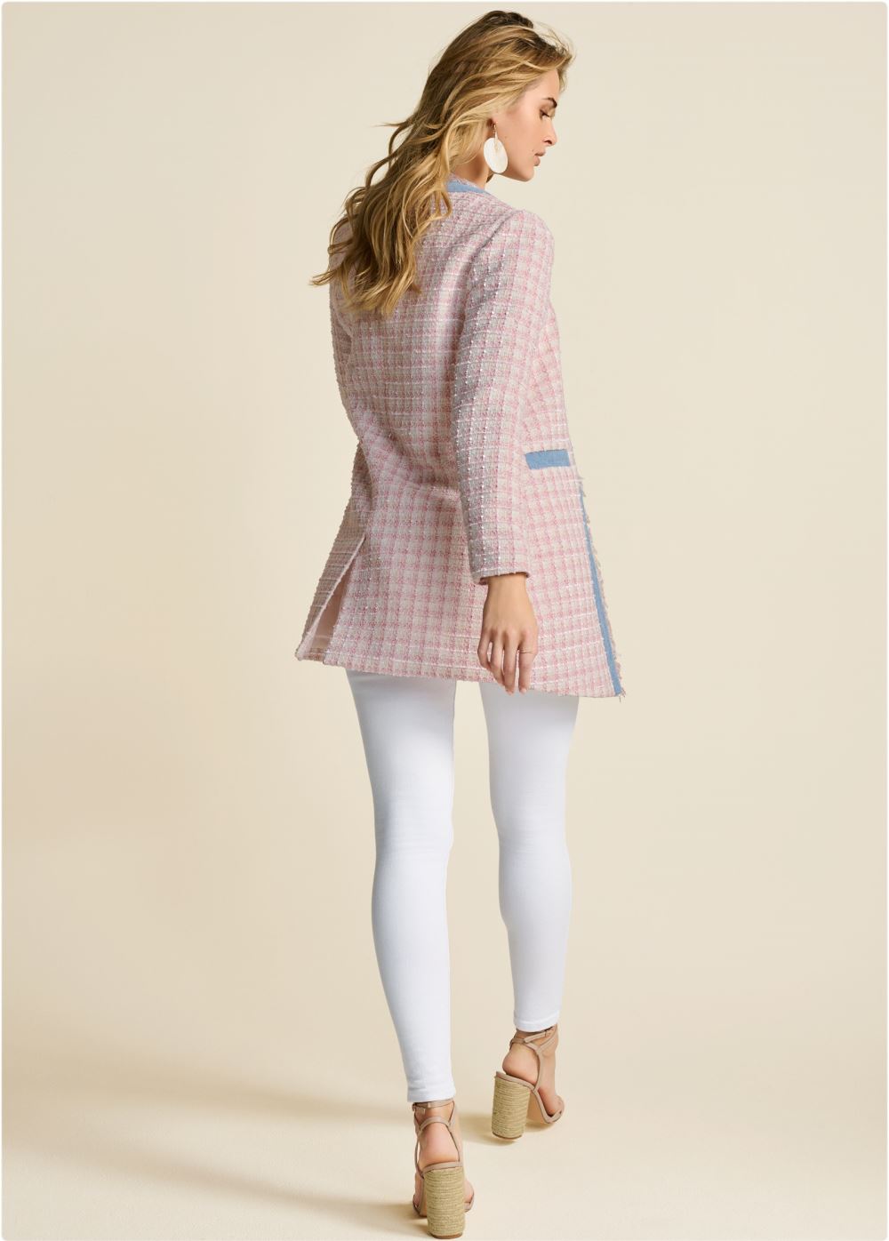 Venus Tweed Jacket in Pink Multi