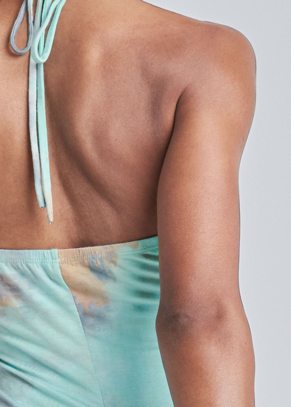 Venus Tie Dye Lace Top in Light Blue Multi