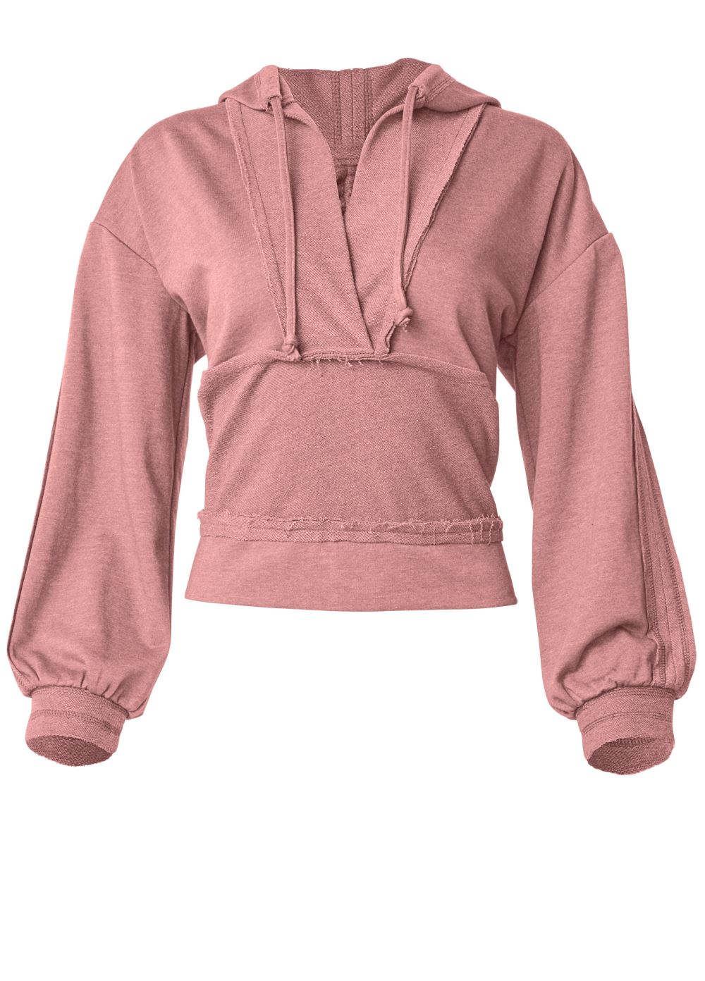 Venus Drawstring Detail Hoodie in Light Pink