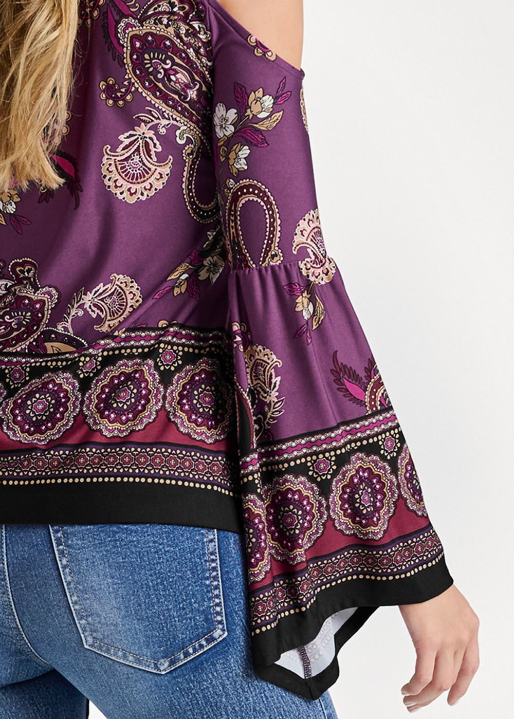 Venus Saharan Nights Paisley Top in Purple Multi