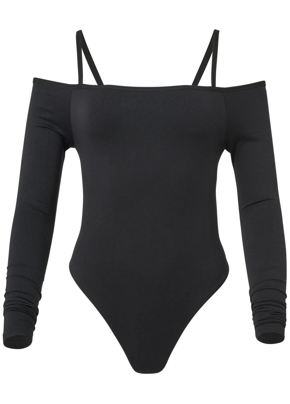 Venus Hi-Def Long Sleeve Bodysuit in Black