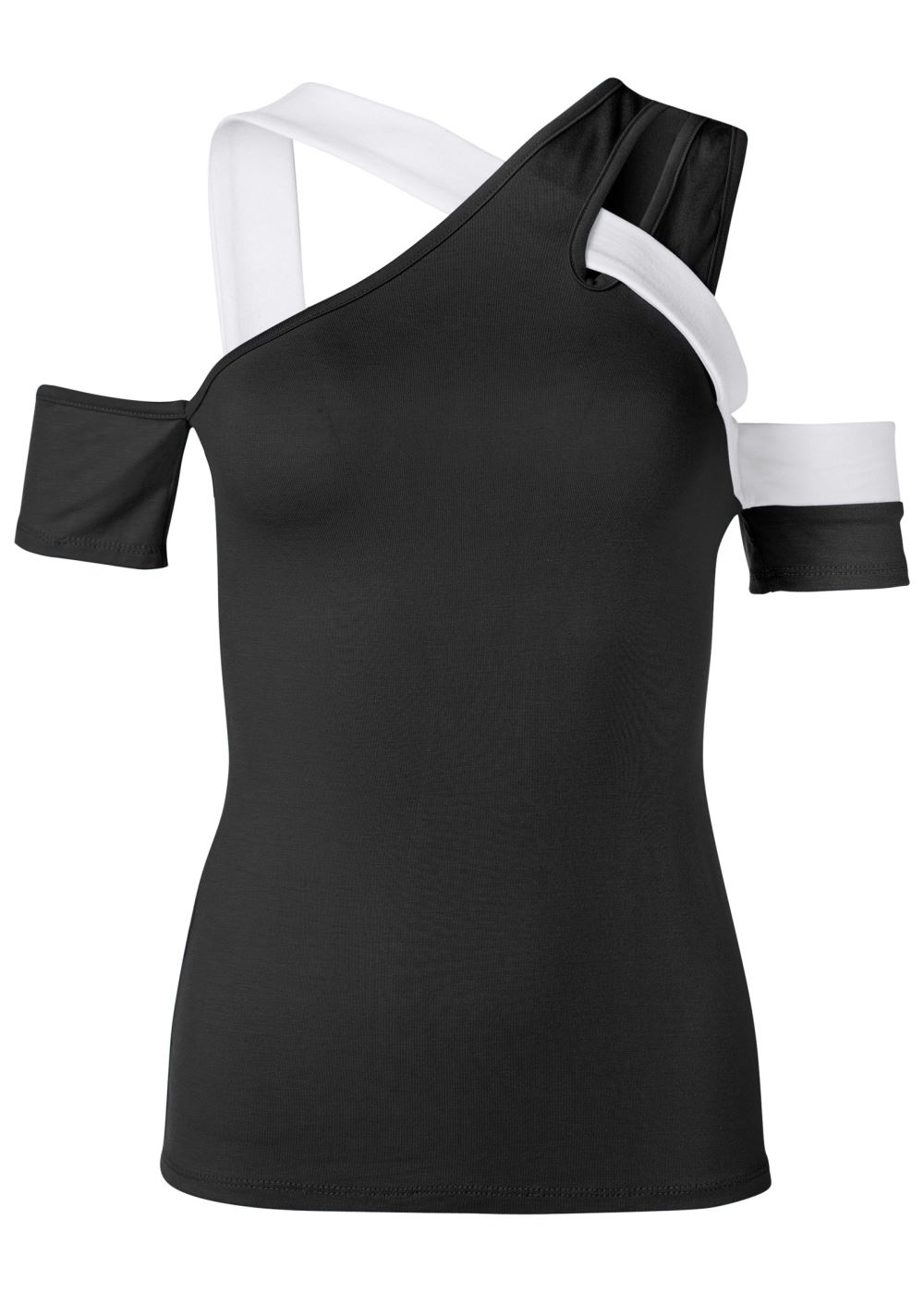 Venus Color Block Top in Black & White
