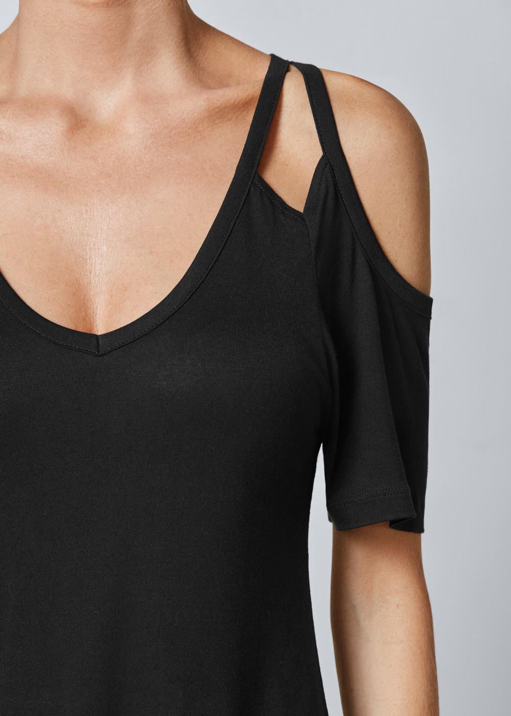 Venus Cold-Shoulder Dress - Black