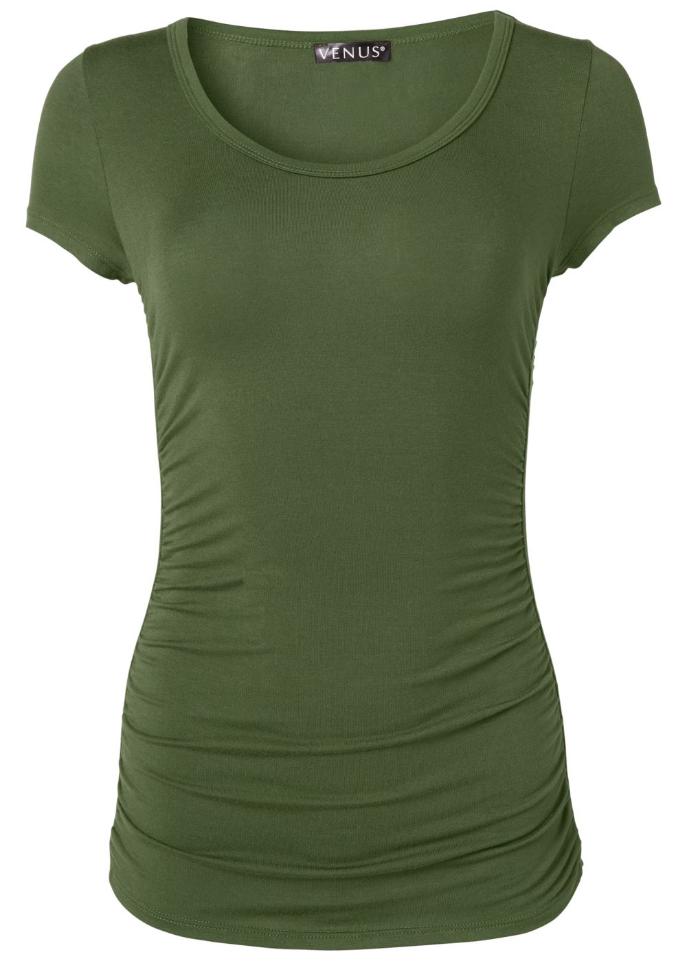 Venus Ruched Detail Top in Olive