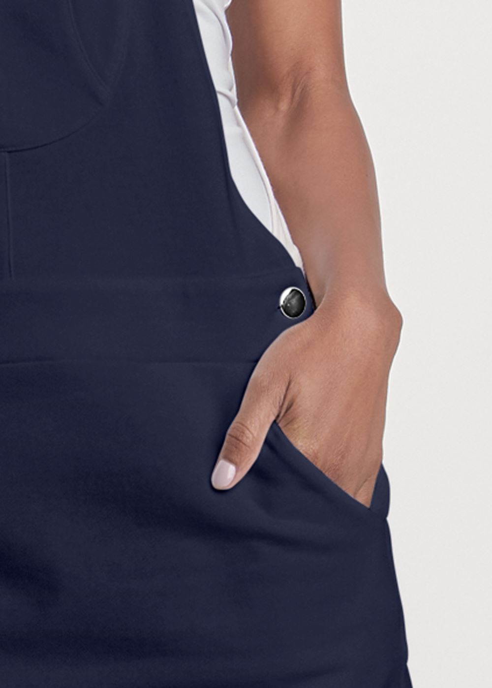 Venus Crochet Overall Lounge Dress in Navy