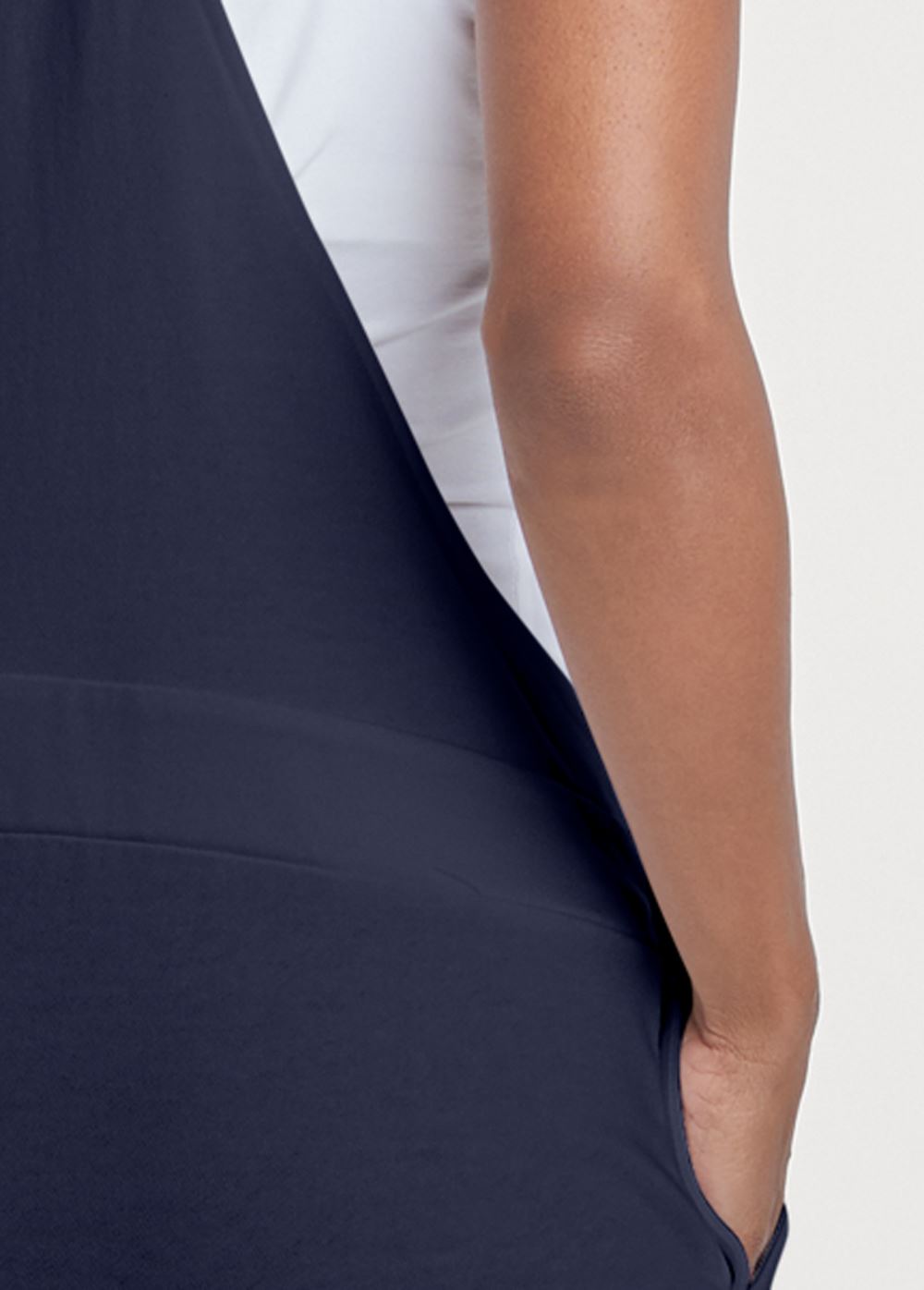 Venus Crochet Overall Lounge Dress in Navy
