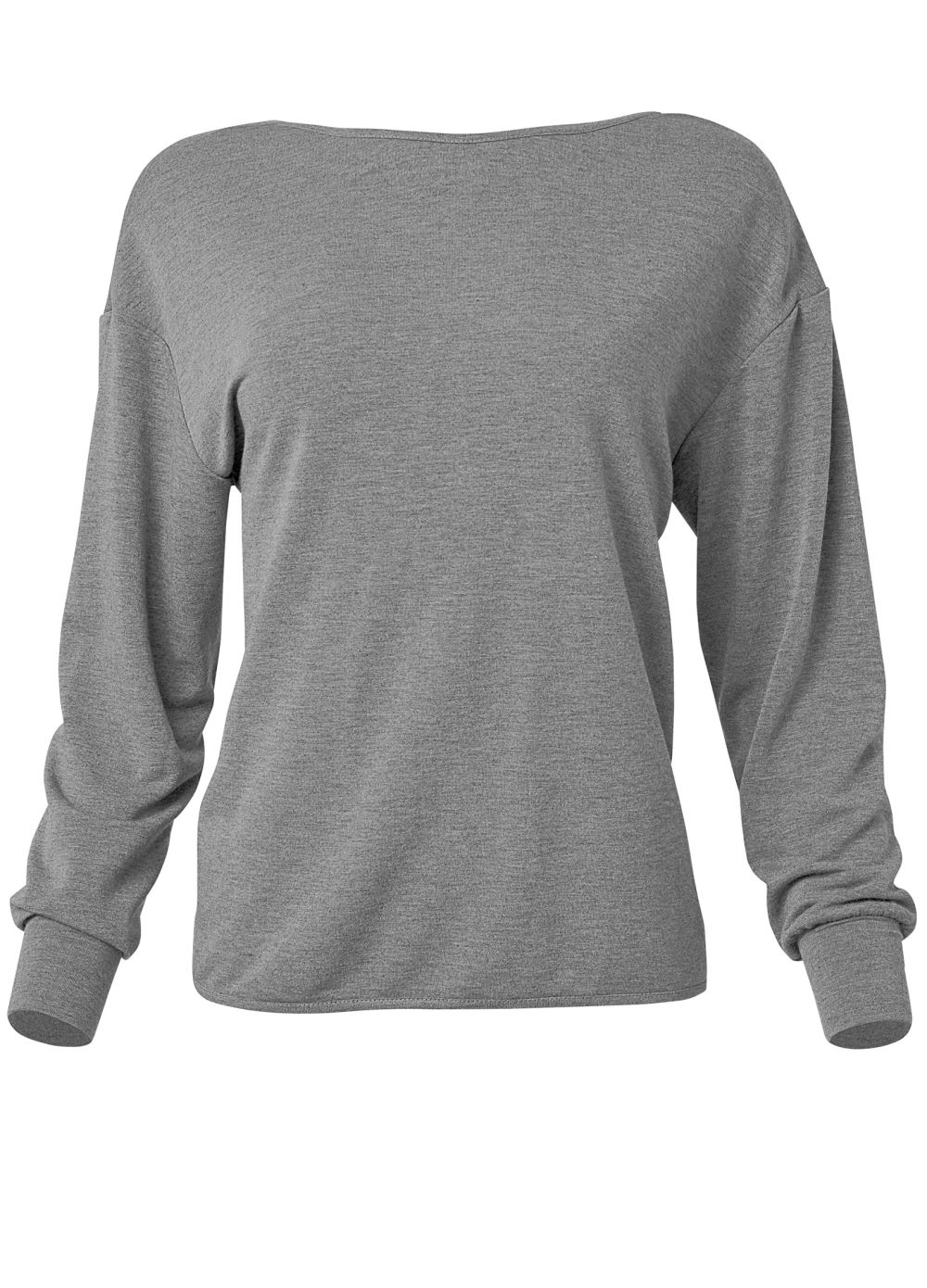 Venus Drop-Back Pearl Sweatshirt in Heather Grey