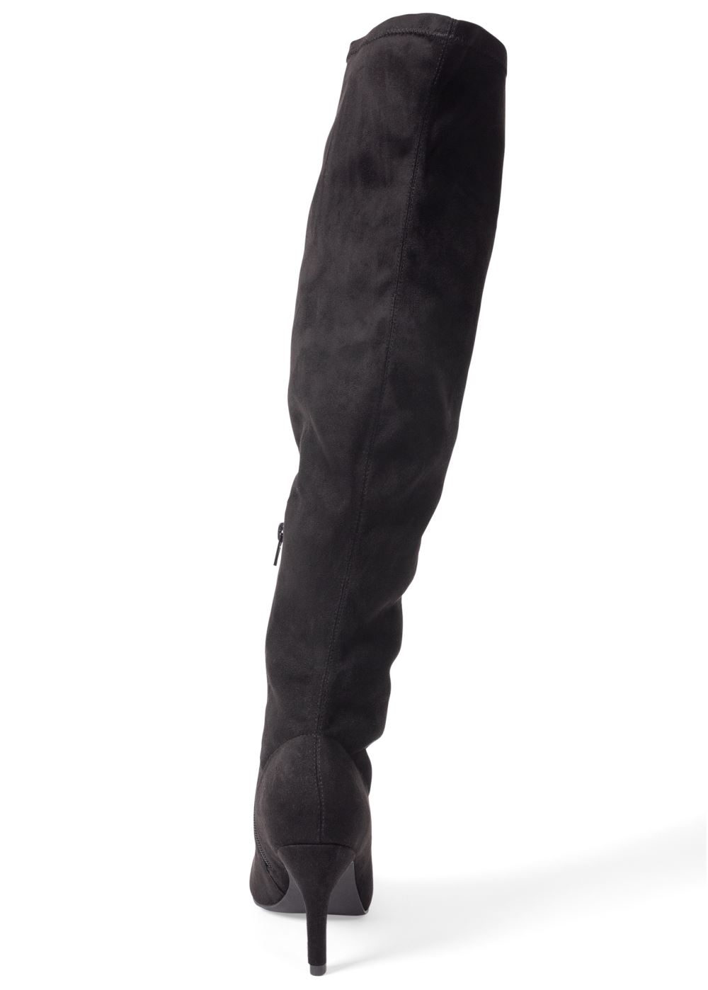 Venus Lace-Up Heeled Boots in Black