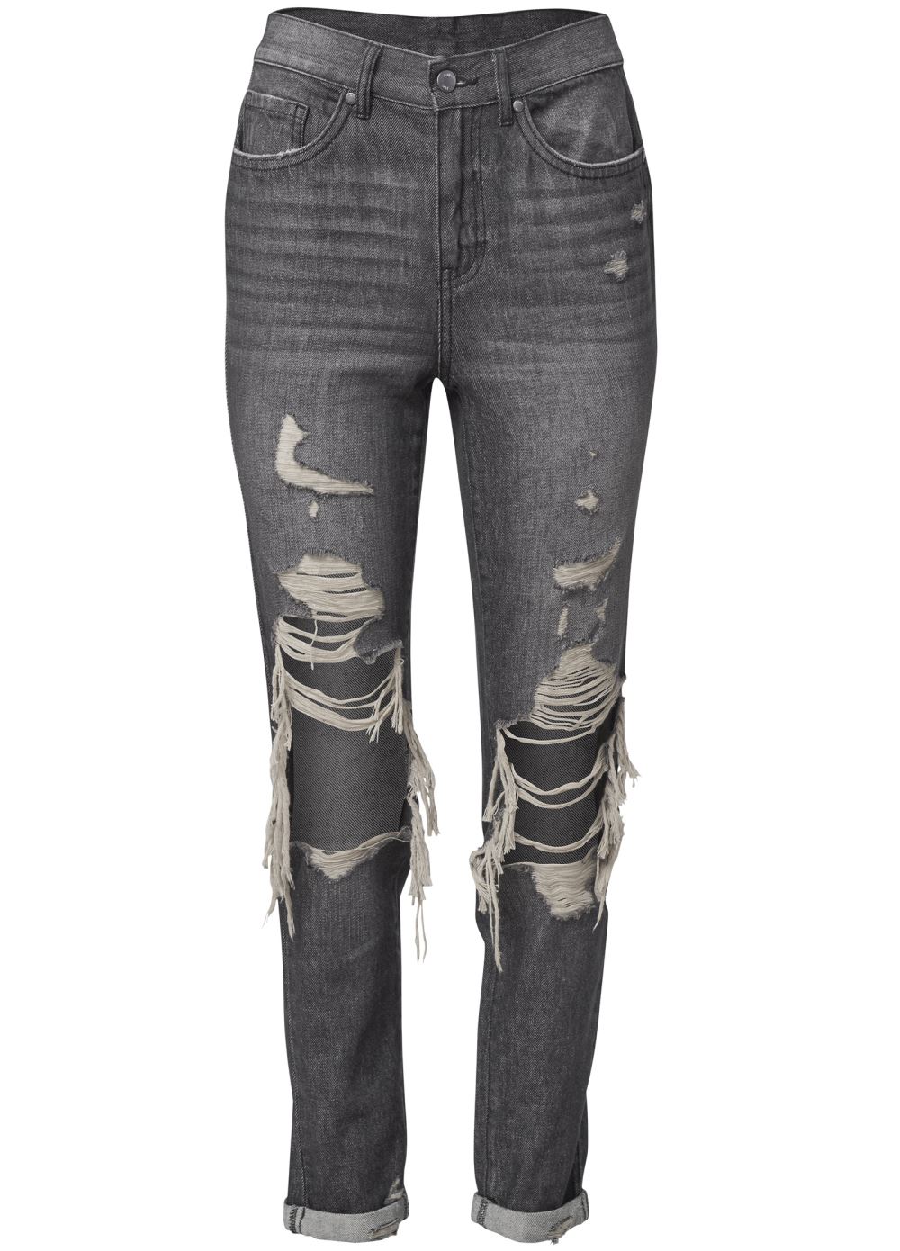 Venus New Vintage Boyfriend Jeans in Black Denim