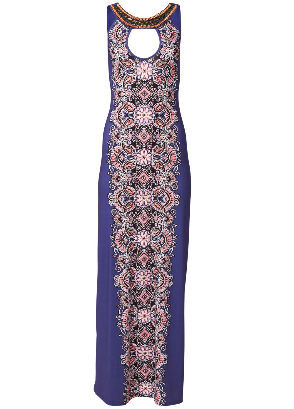 Venus Beaded Print Dress - Blue Multi