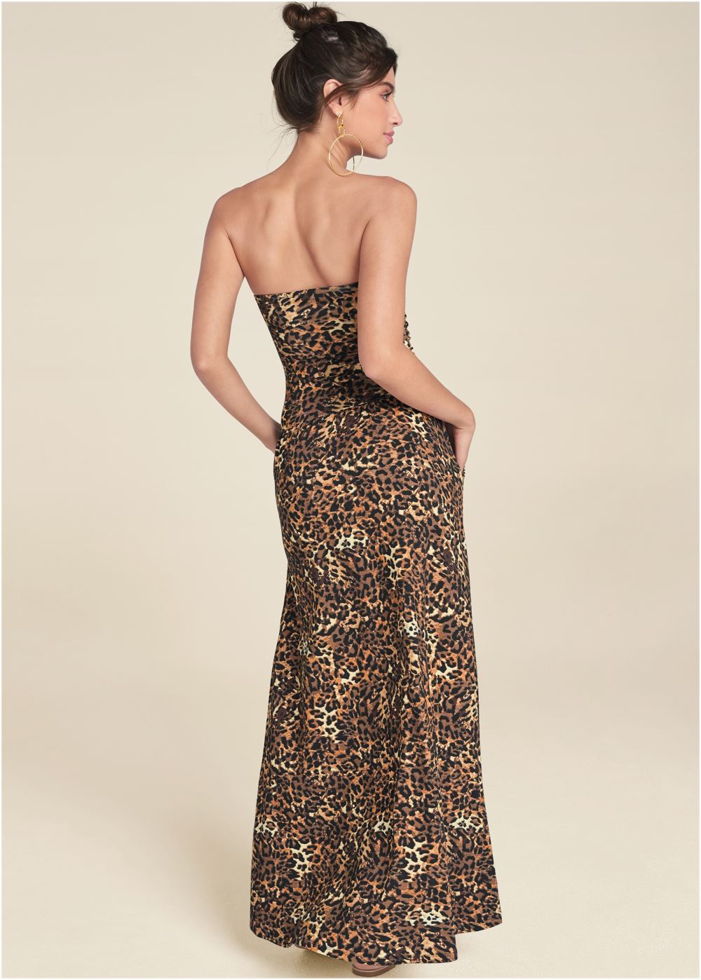 Venus Printed Maxi Dress - Brown Multi