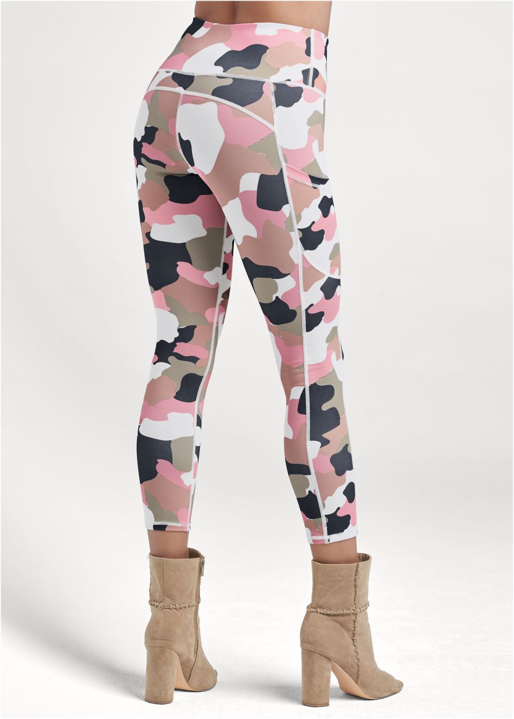 Venus Pocket Capri Active Leggings in Brown Multi