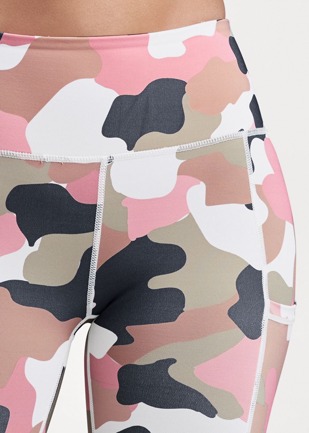 Venus Pocket Capri Active Leggings in Brown Multi