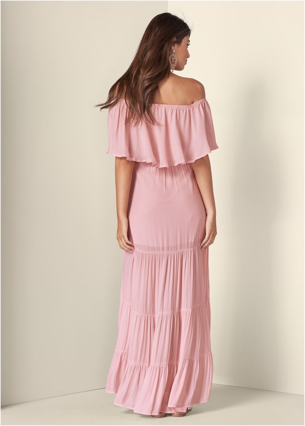 Venus Tiered Maxi Dress - Light Pink