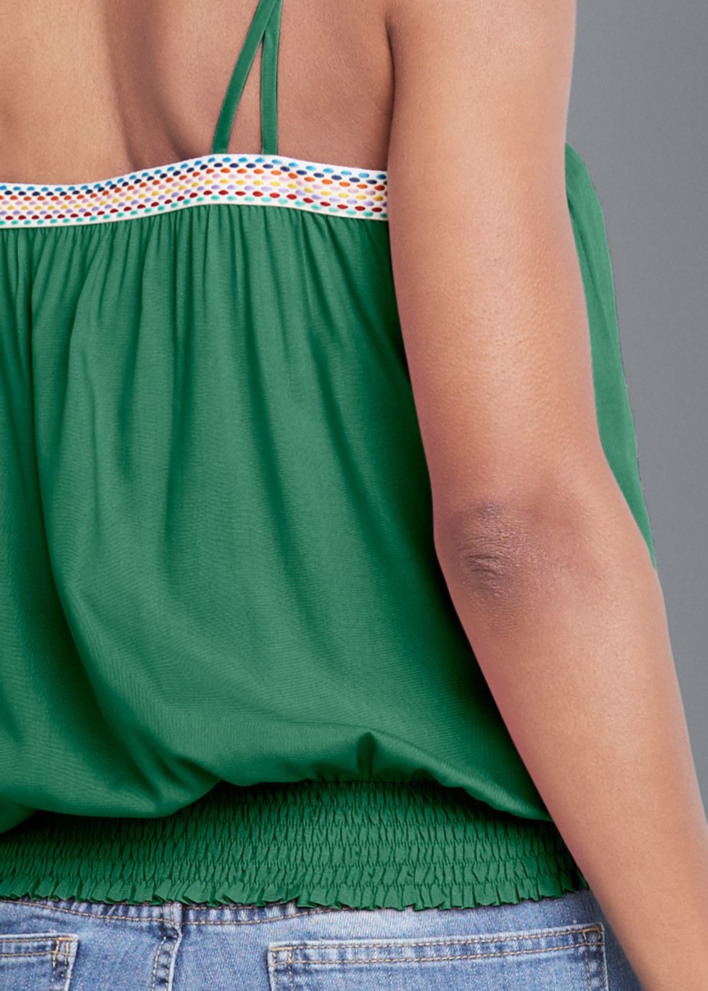 Venus Trim Detail Top in Green