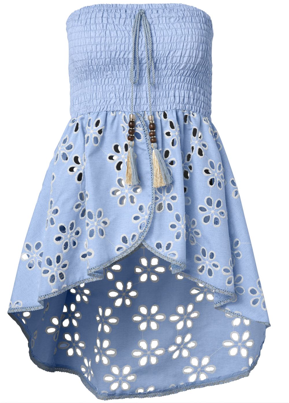 Venus Eyelet High-Low Top in Blue Multi