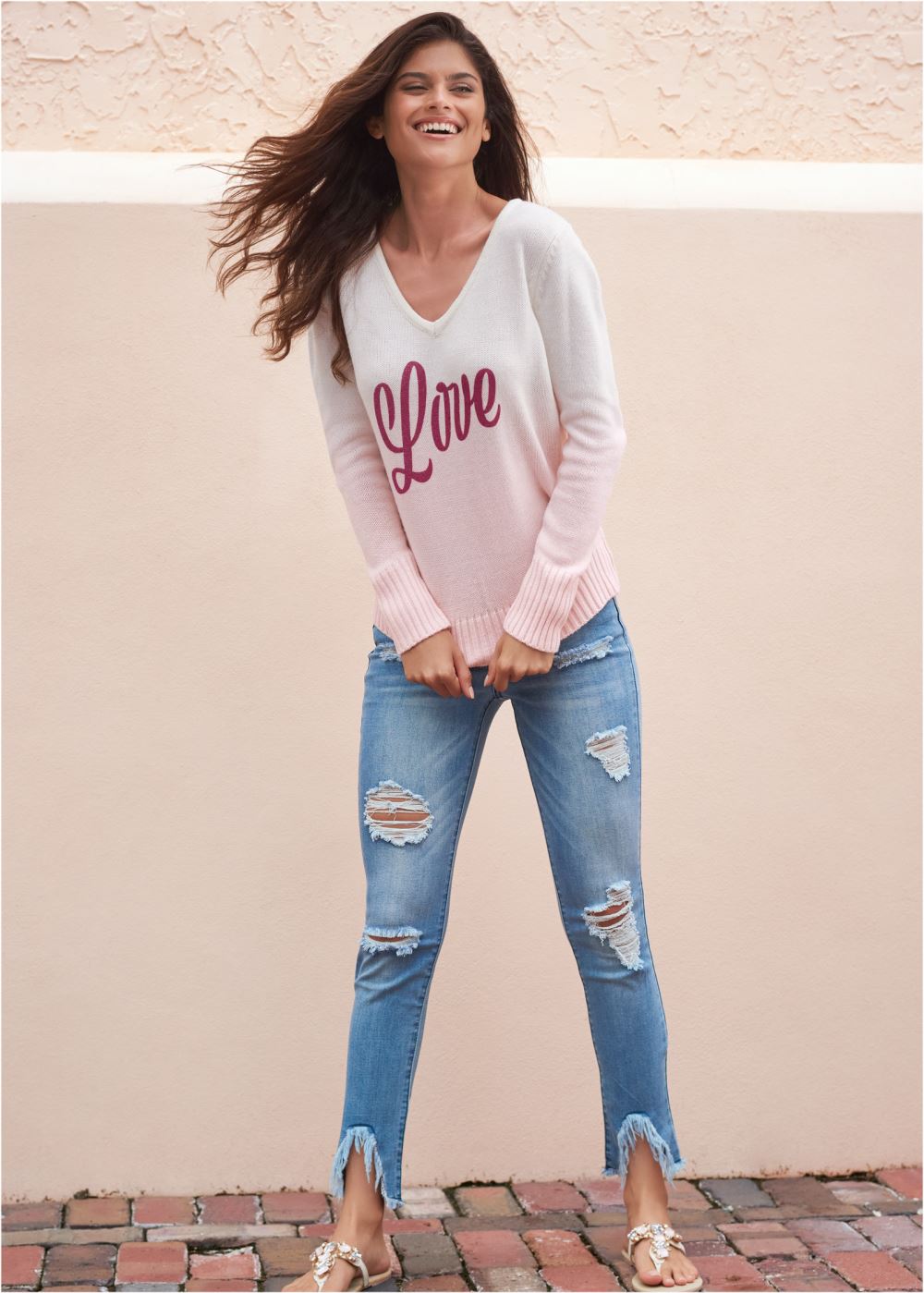 Venus VENUS | Love Sweater in Pink Multi