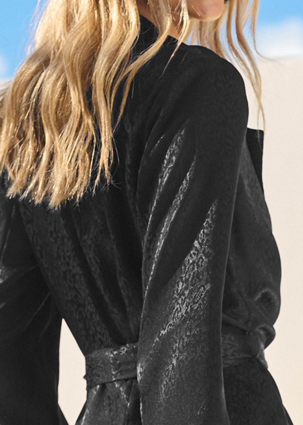 Venus Silky Blazer Pant Set in Black
