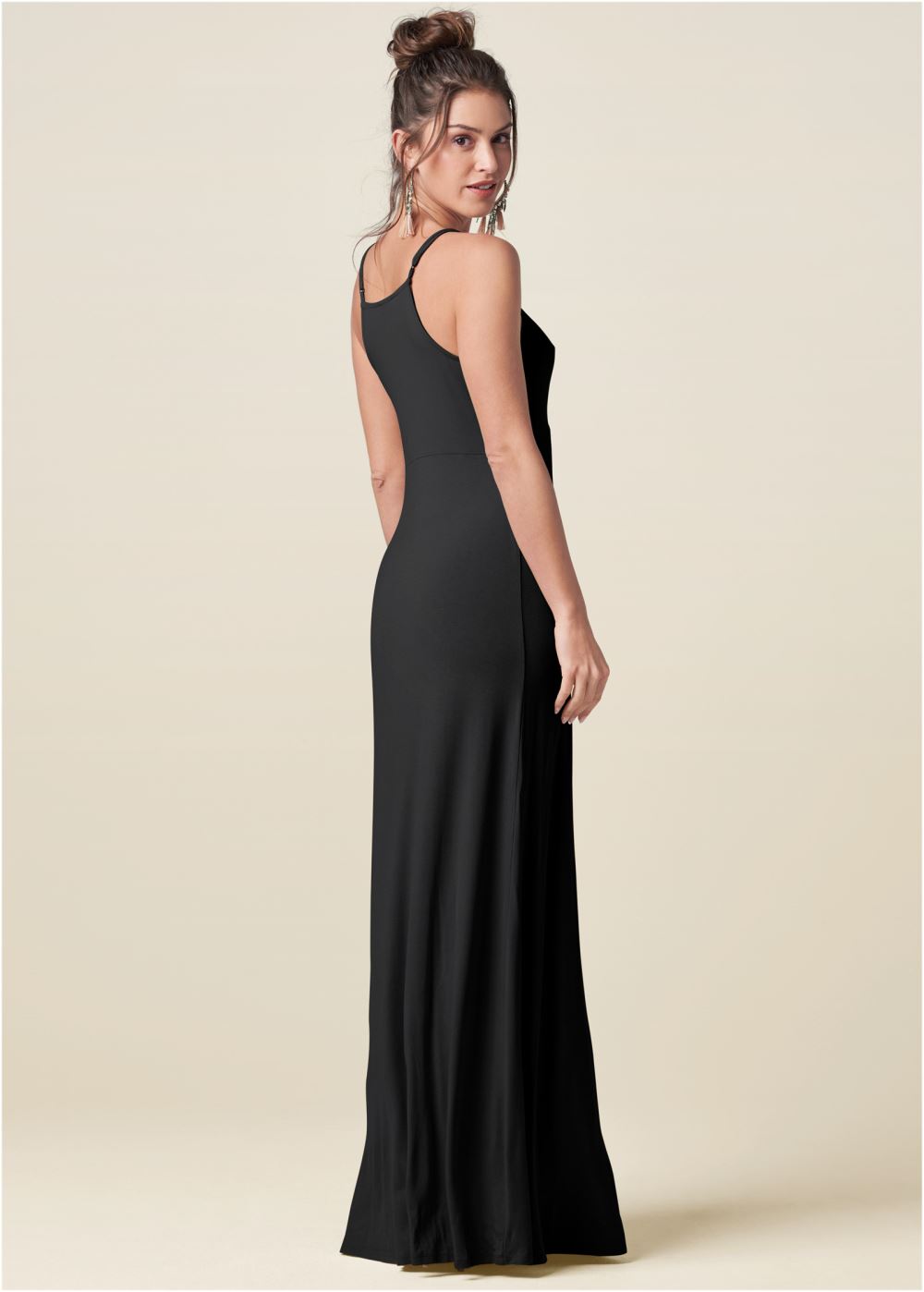 Venus Strappy Maxi Dress - Black