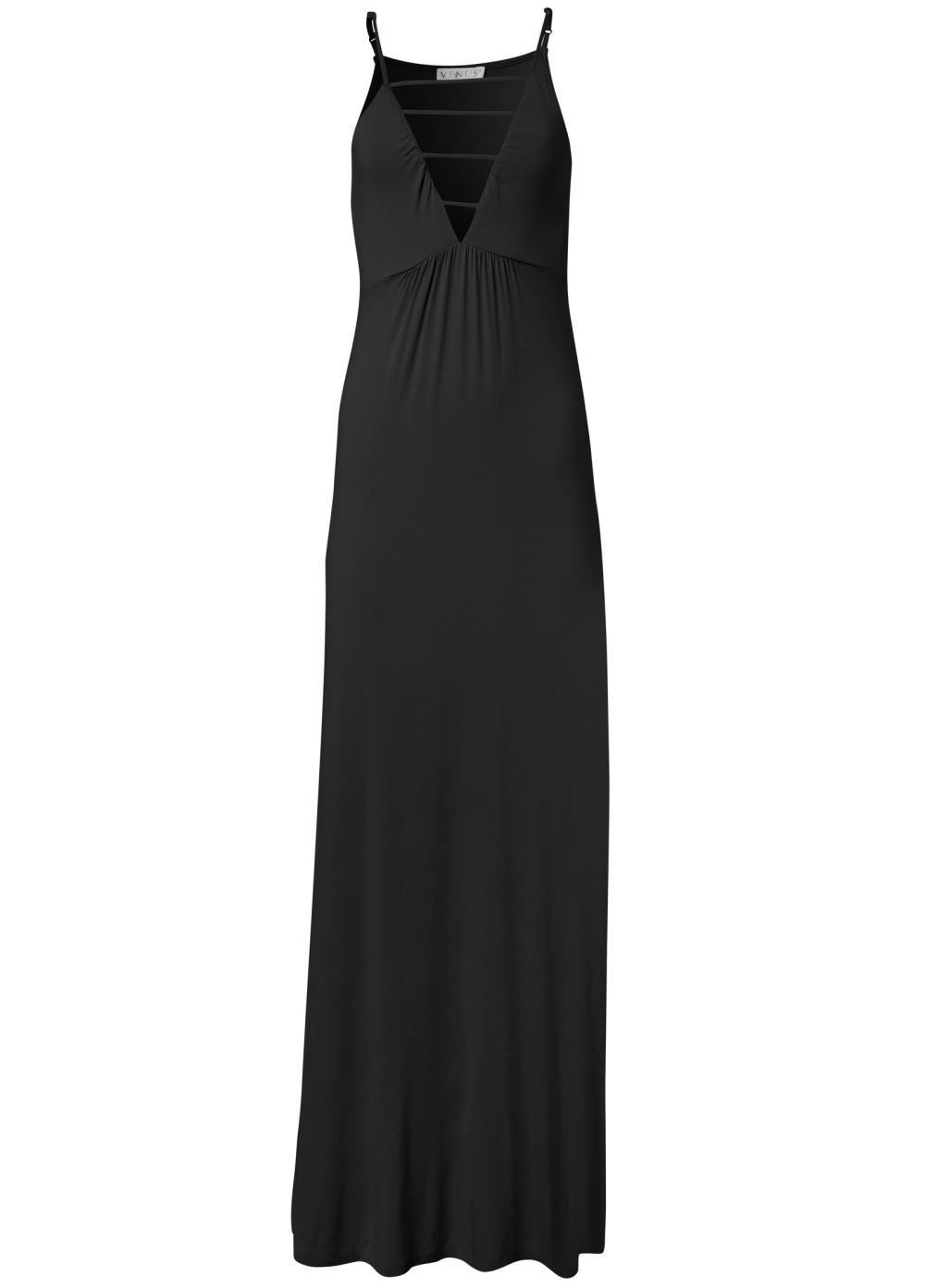 Venus Strappy Maxi Dress - Black