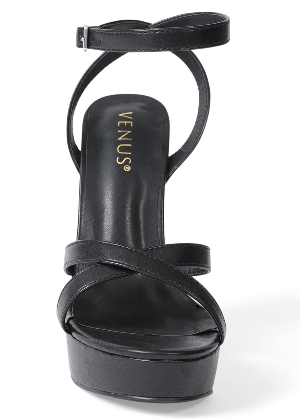 Venus Block Heel Platform Sandals in Black
