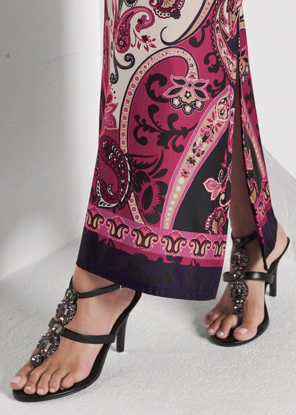 Venus Embellished Heels in Black Multi