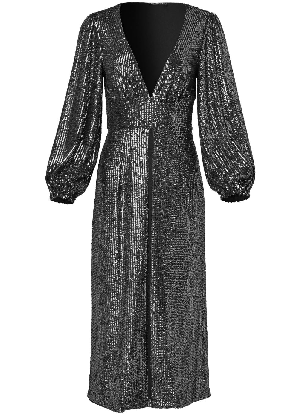 Venus Sequin Maxi Top in Gunmetal