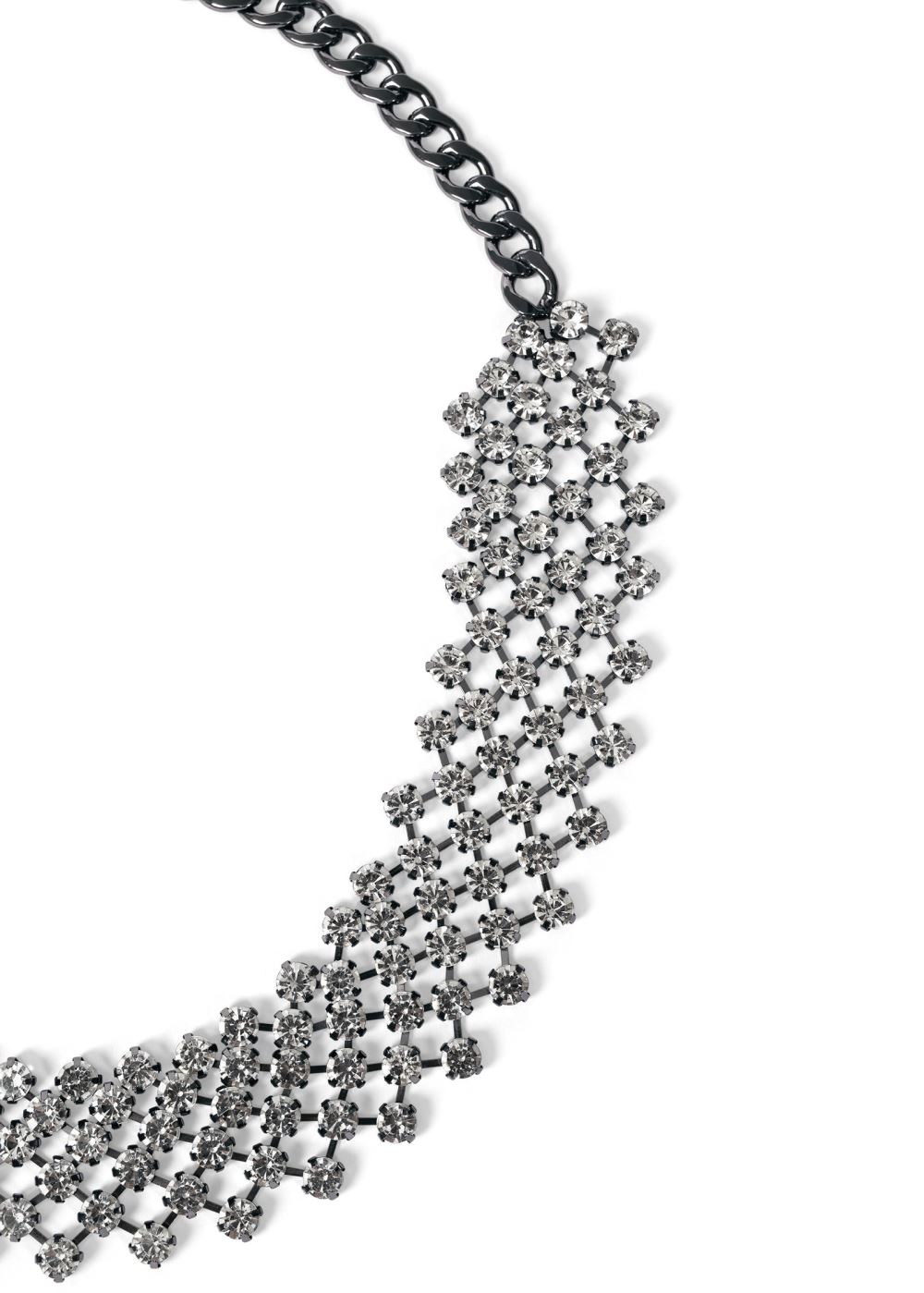 Venus Rhinestone Chain Belt in Black Multi