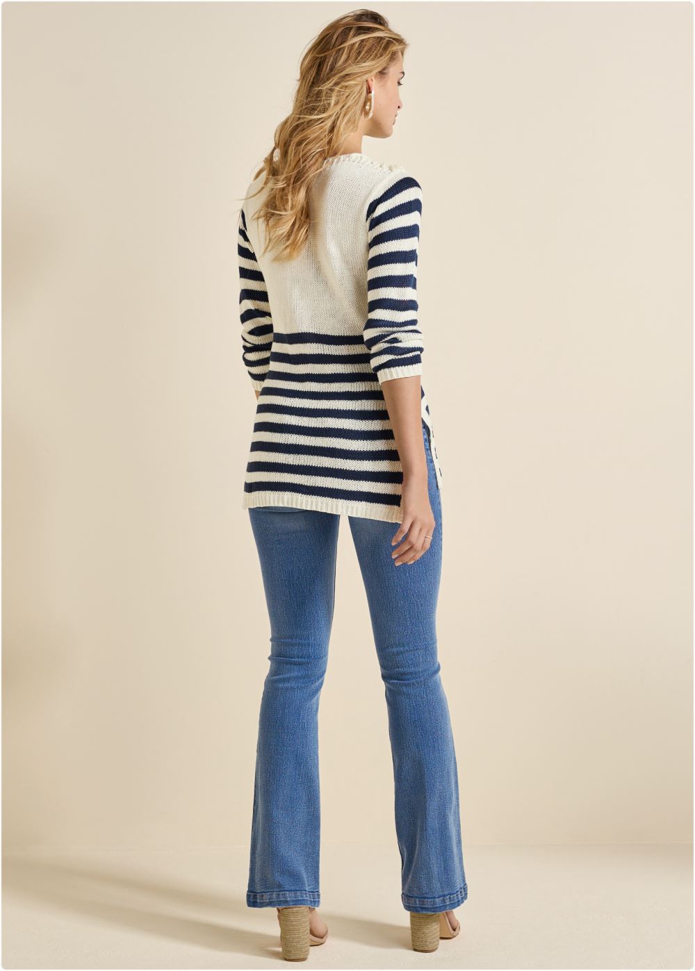 Venus VENUS | Anchor Crew Neck Sweater in White Multi