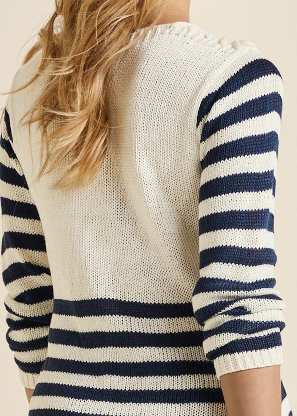 Venus VENUS | Anchor Crew Neck Sweater in White Multi