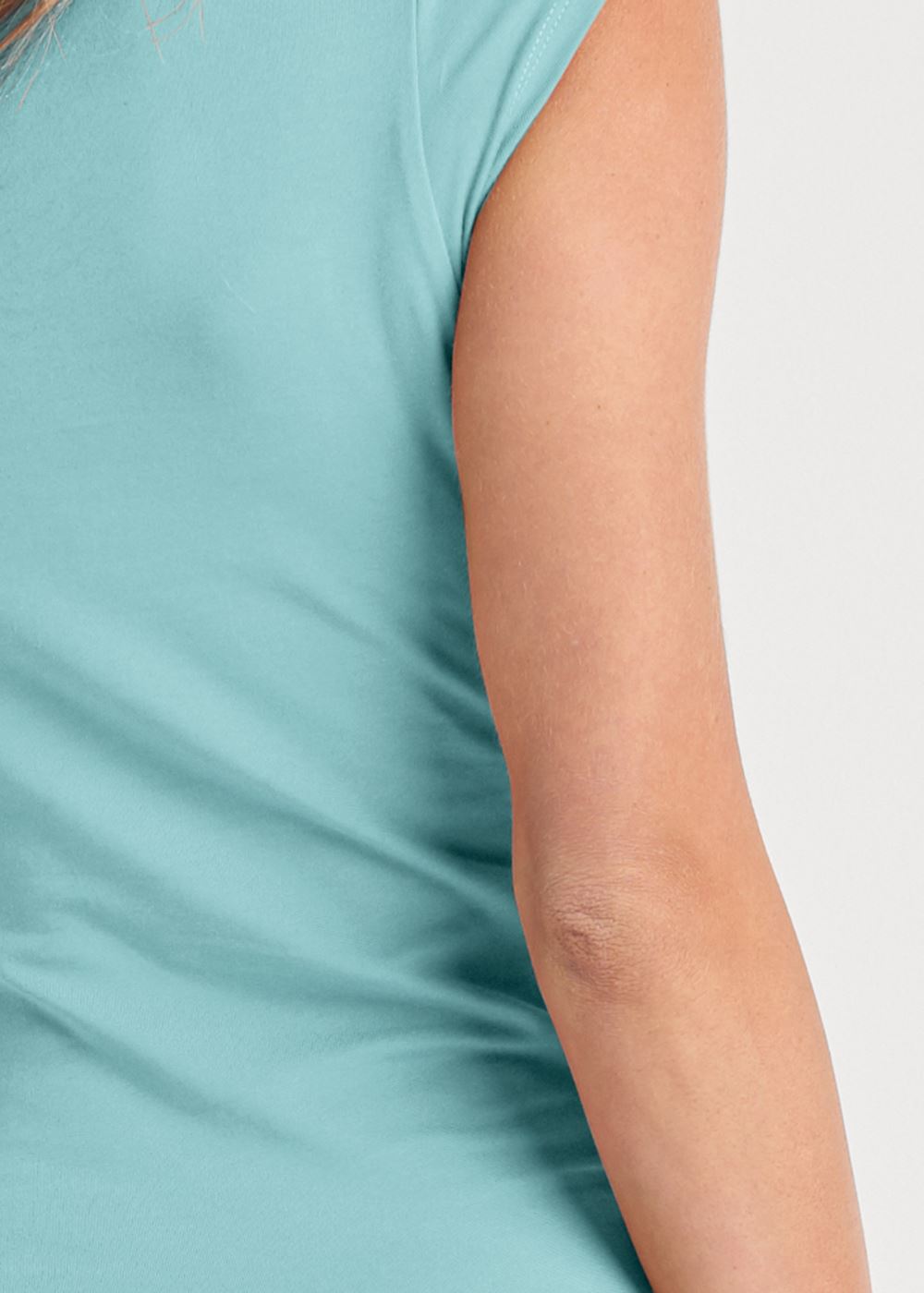 Venus Scoop Neck Ruched Dress - Turquoise