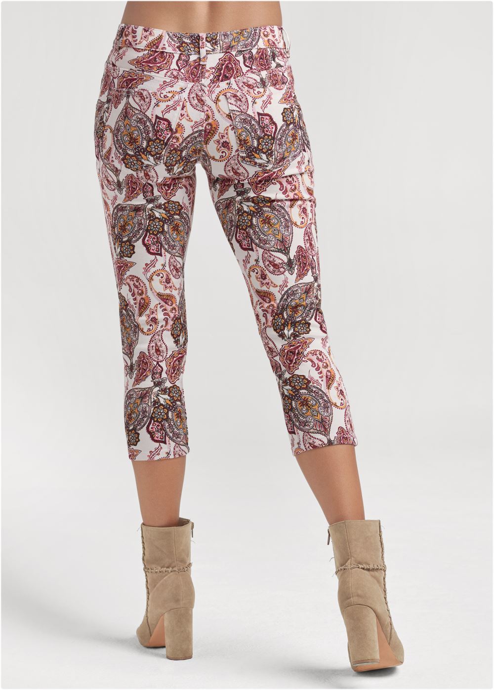 Venus Capri Jeans in Blush Multi