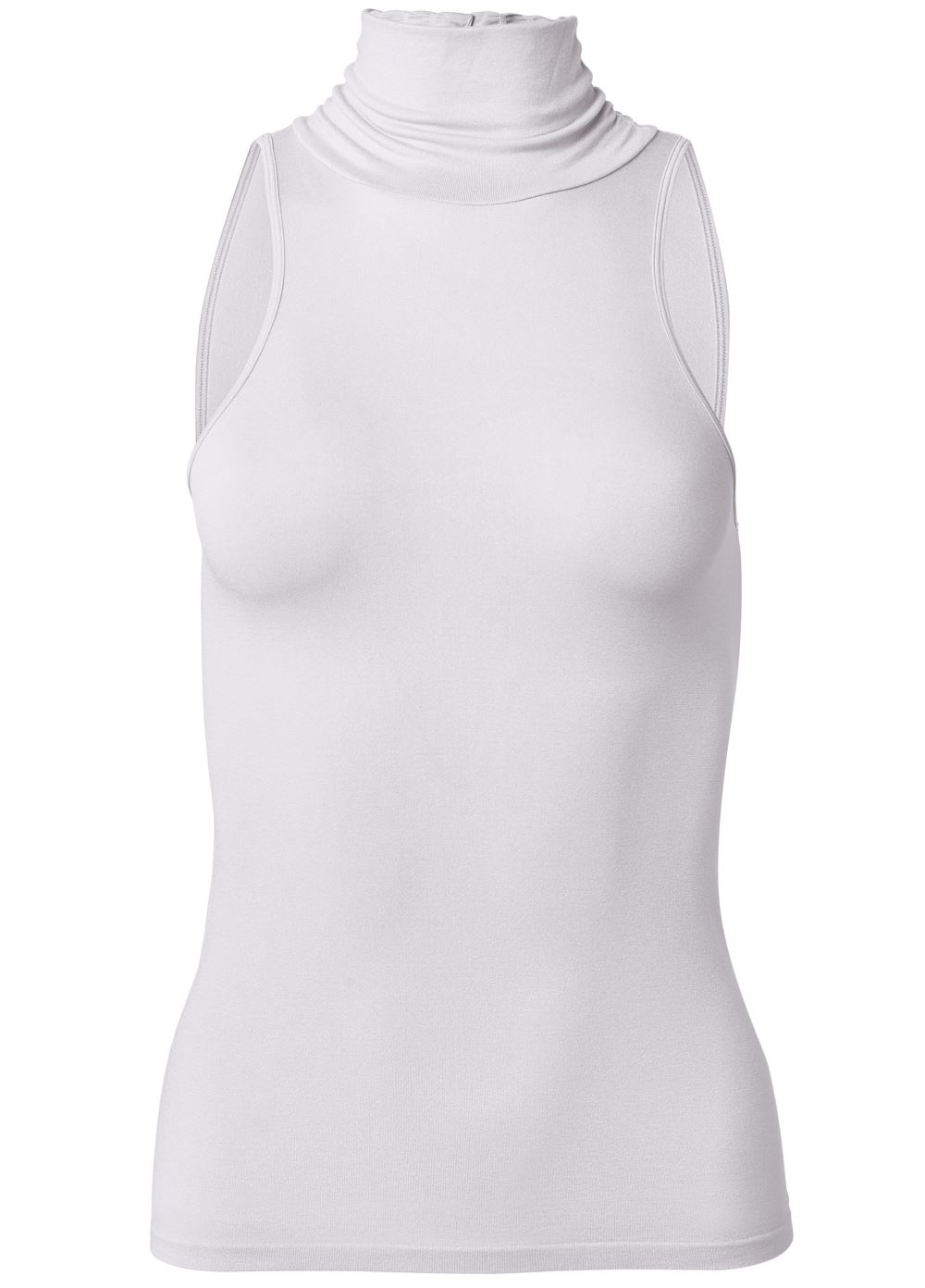 Venus Mock-Neck Seamless Top in White