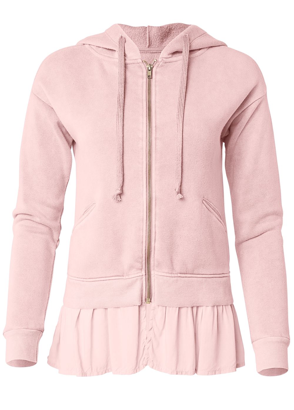 Venus Ruffle Hem Lounge Jacket in Light Blue