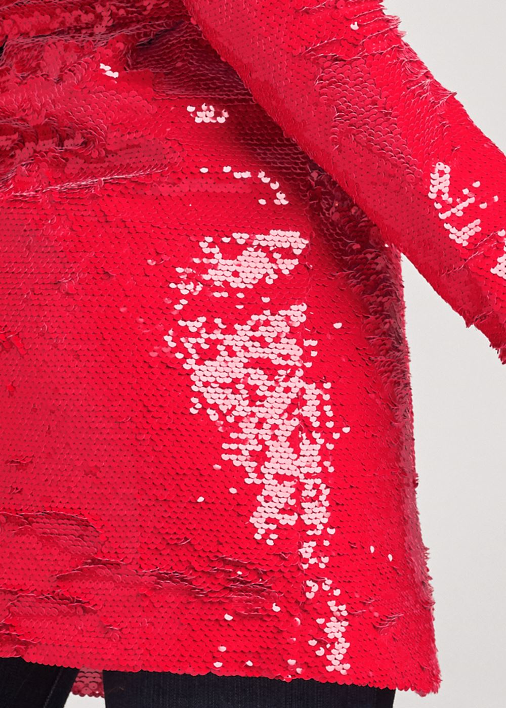 Venus Allover Sequin Blazer in Red