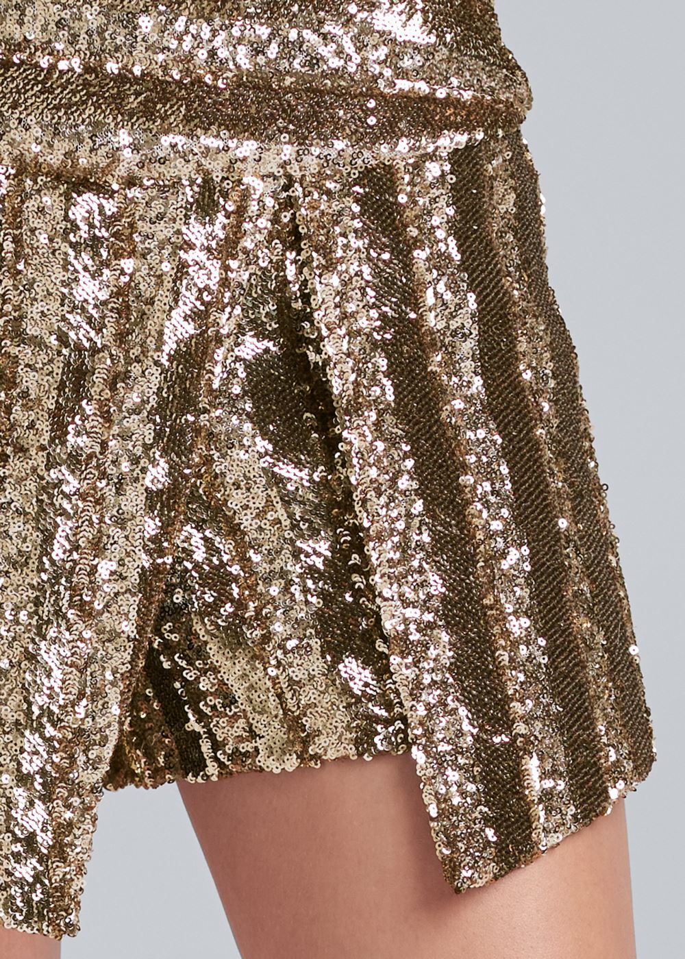Venus Allover Sequin Skort - Gold