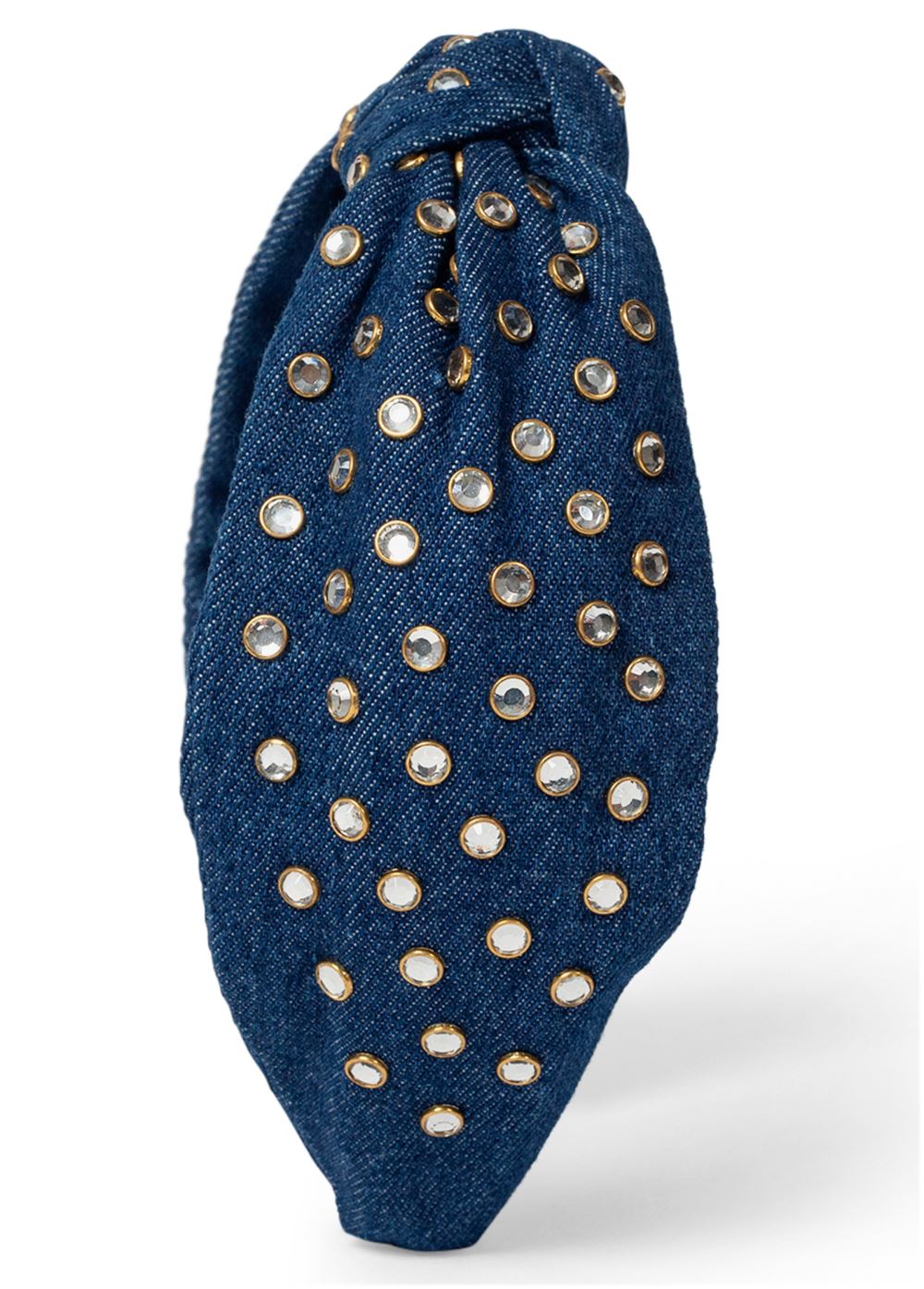 Venus Embellished Headband in Navy