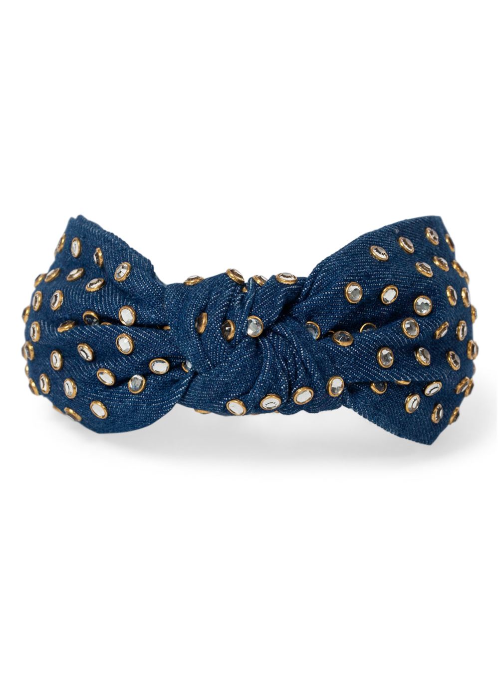 Venus Embellished Headband in Navy