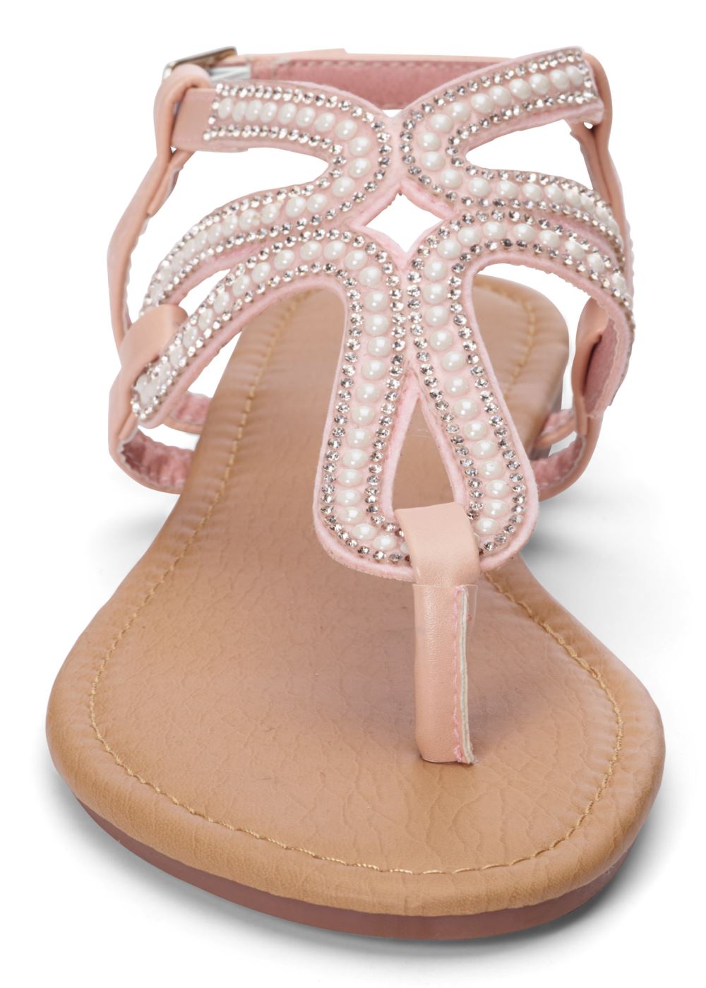 Venus Embellished Sandals in Blush
